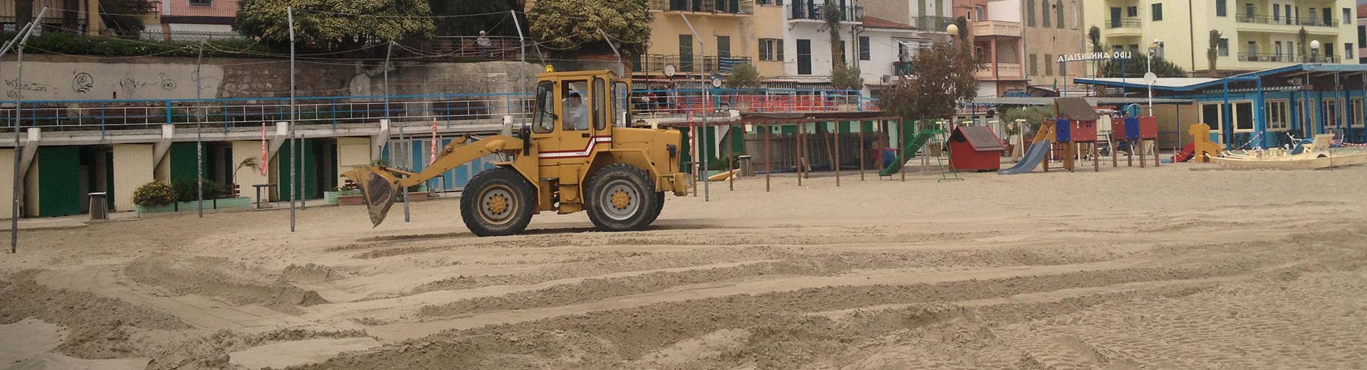 Project Easy di Imperia: Opere speciali di spianamento spiaggia